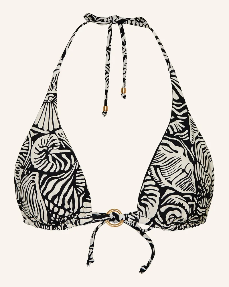 Seafolly Australia Triangel-Bikini-Top Shells Zum Wenden schwarz Schwarz