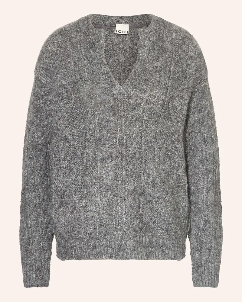 ICHI Pullover IHBELABLUE Dunkelgrau