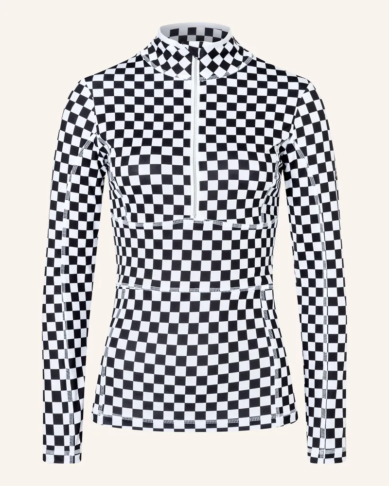 Jet Set Langarm Zip Ginger schwarz Weiss