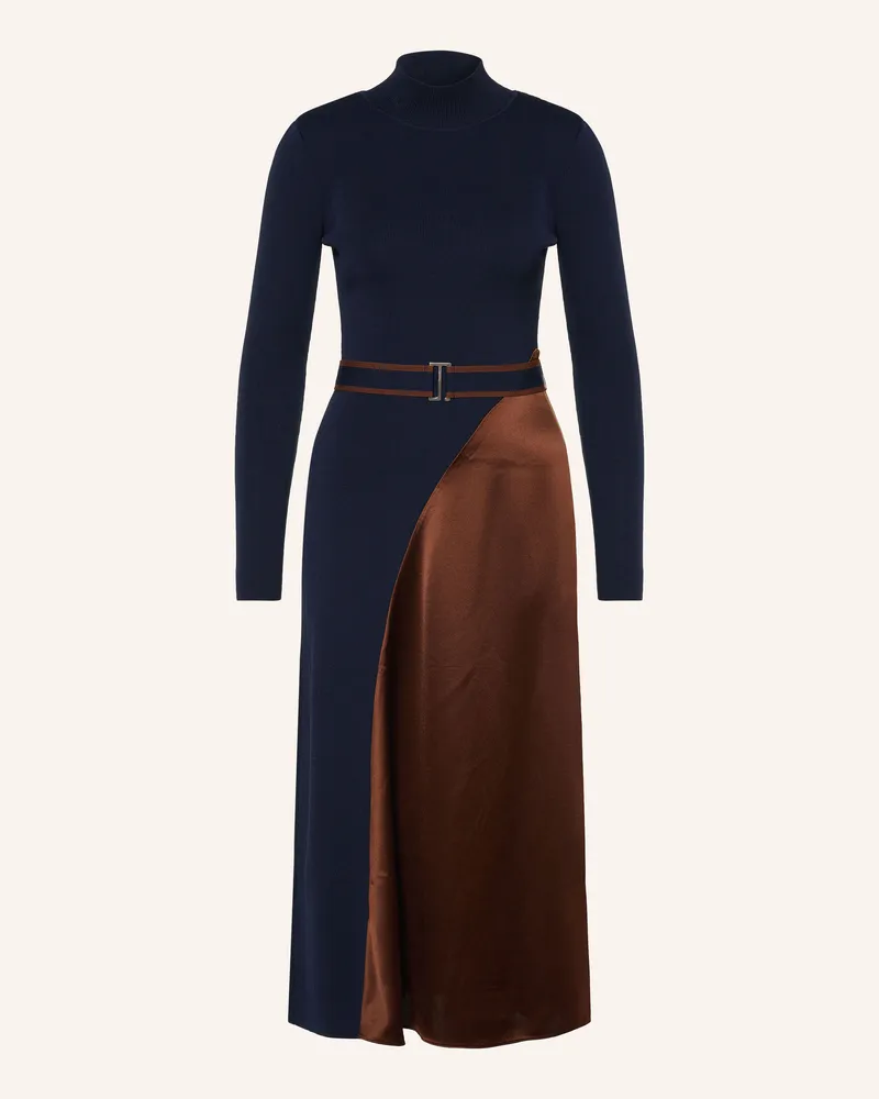 Reiss Strickkleid Misty Im Materialmix blau Dunkelblau