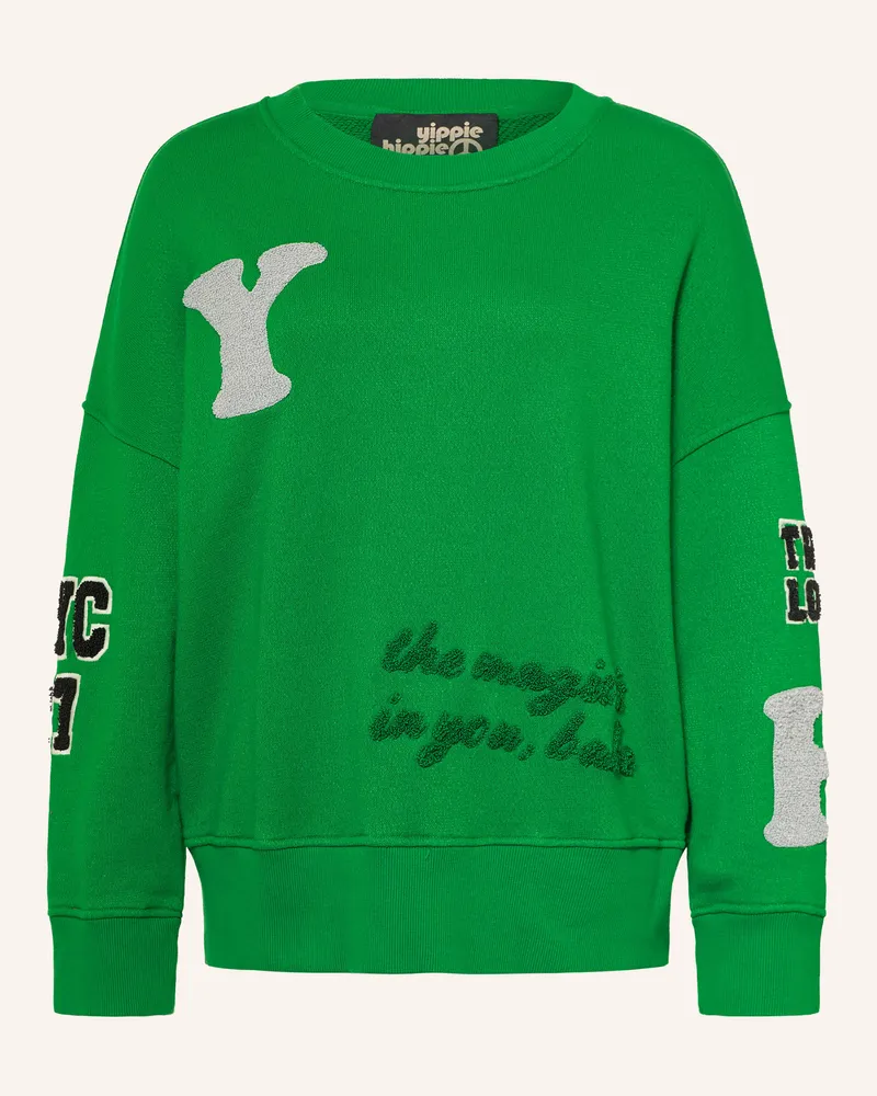 Yippie Hippie Sweatshirt gruen Grün