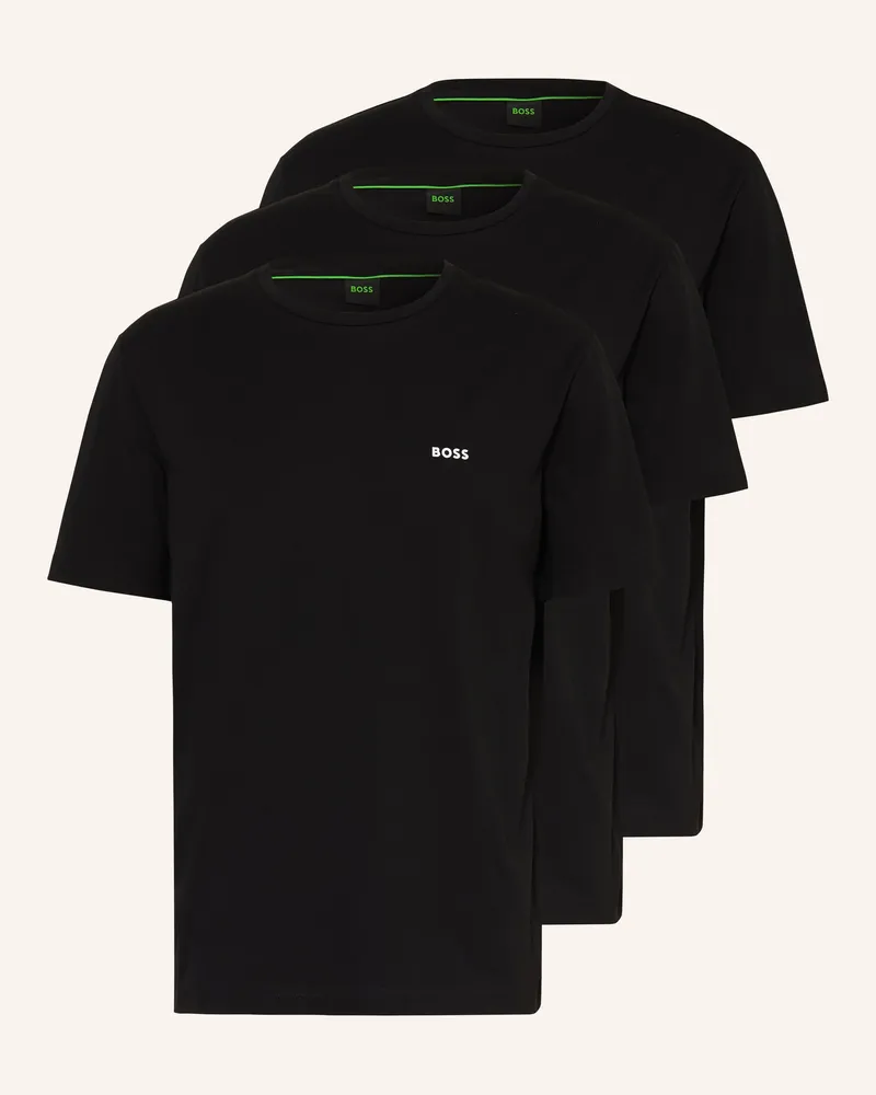 HUGO BOSS 3er-Pack T-Shirts schwarz Schwarz