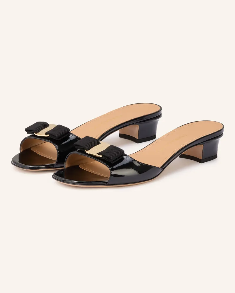 Ferragamo Mules New Vara schwarz Schwarz