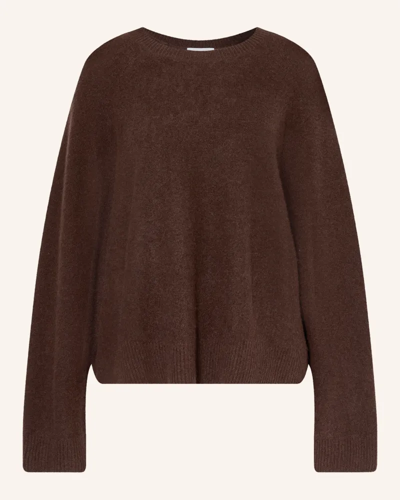 Mrs & HUGS Oversized-Pullover Mit Cashmere braun Dunkelbraun