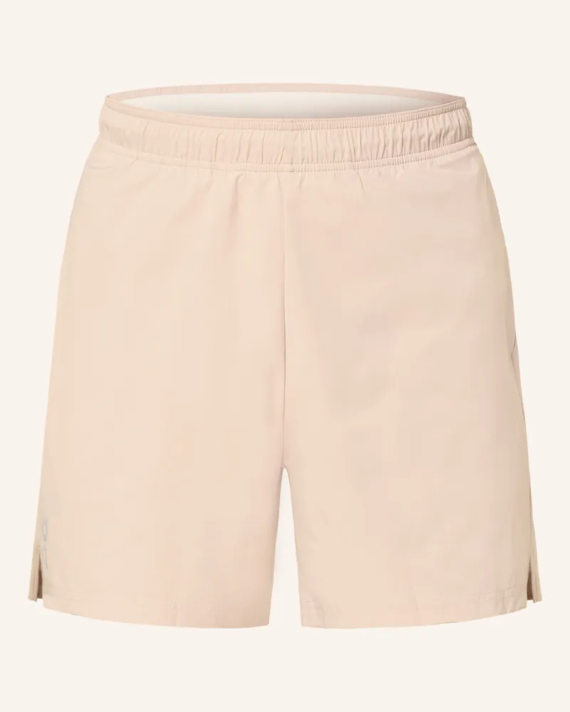 ON 2-in-1-Laufshorts 5" CORE Beige