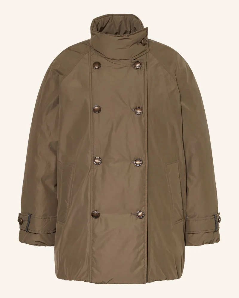 Brunello Cucinelli Daunenjacke braun Khaki