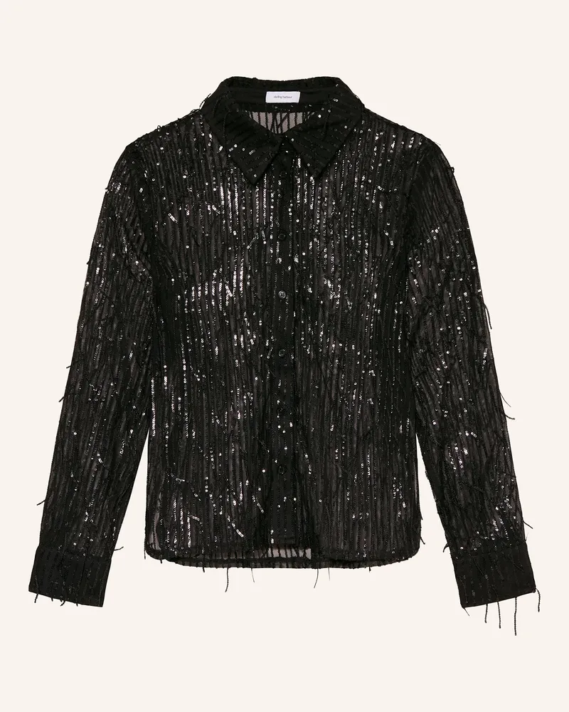 Darling Harbour Hemdbluse mit Pailletten Black