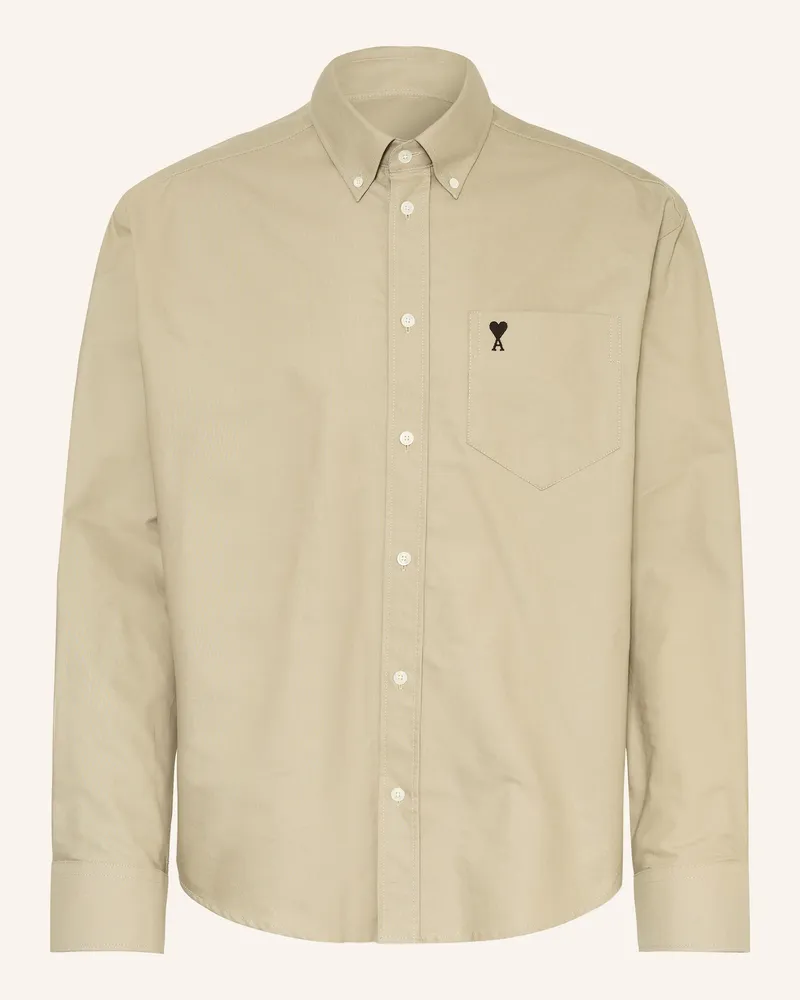 AMI Paris Hemd Comfort Fit beige Khaki