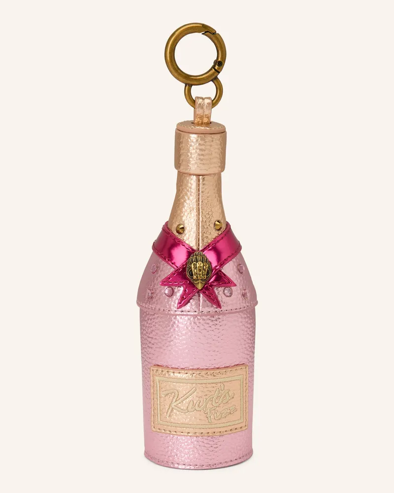 Kurt Geiger Taschenanhänger Champagne Bottle rosa Rosa