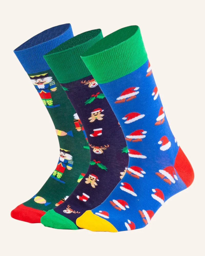 DillySocks Socken Very Merry (3er Box) braun Grün