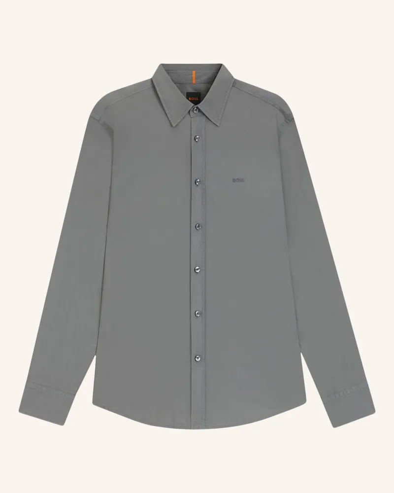 HUGO BOSS Hemd RELEGANT Regular Fit Grau