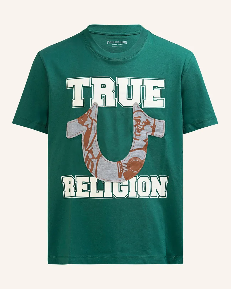 True Religion T-Shirt HORSESHOE Grün