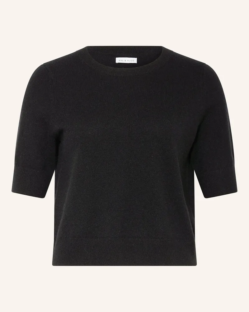 Mrs & HUGS Strickshirt aus Cashmere Schwarz
