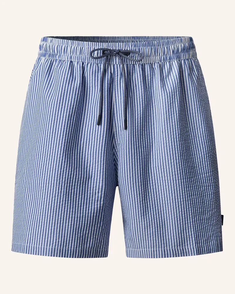 Hackett Badeshorts Seersucker Elasticated blau Blau