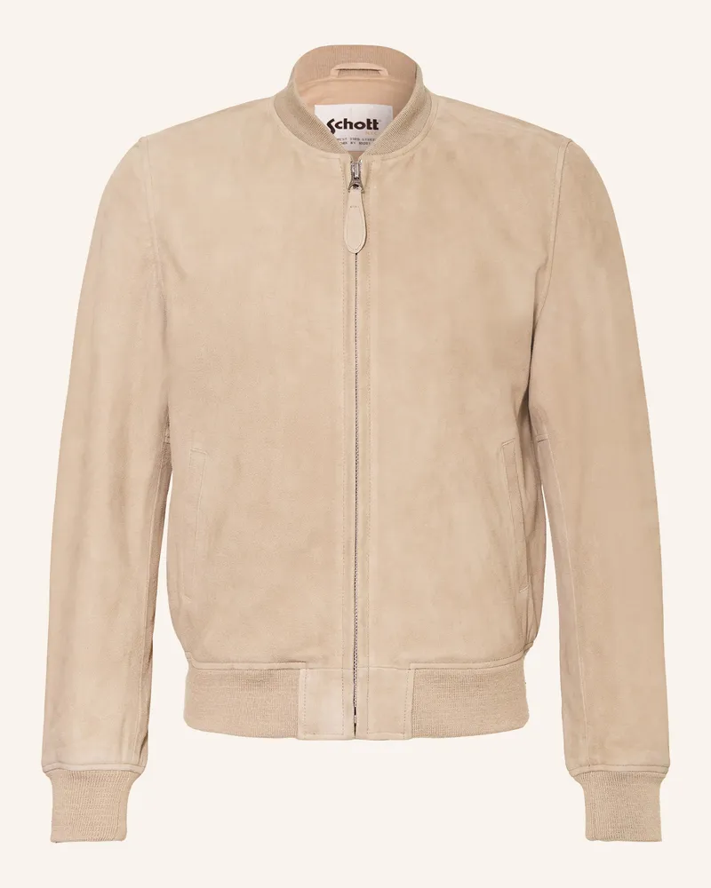 Schott N.Y.C Lederblouson Beige