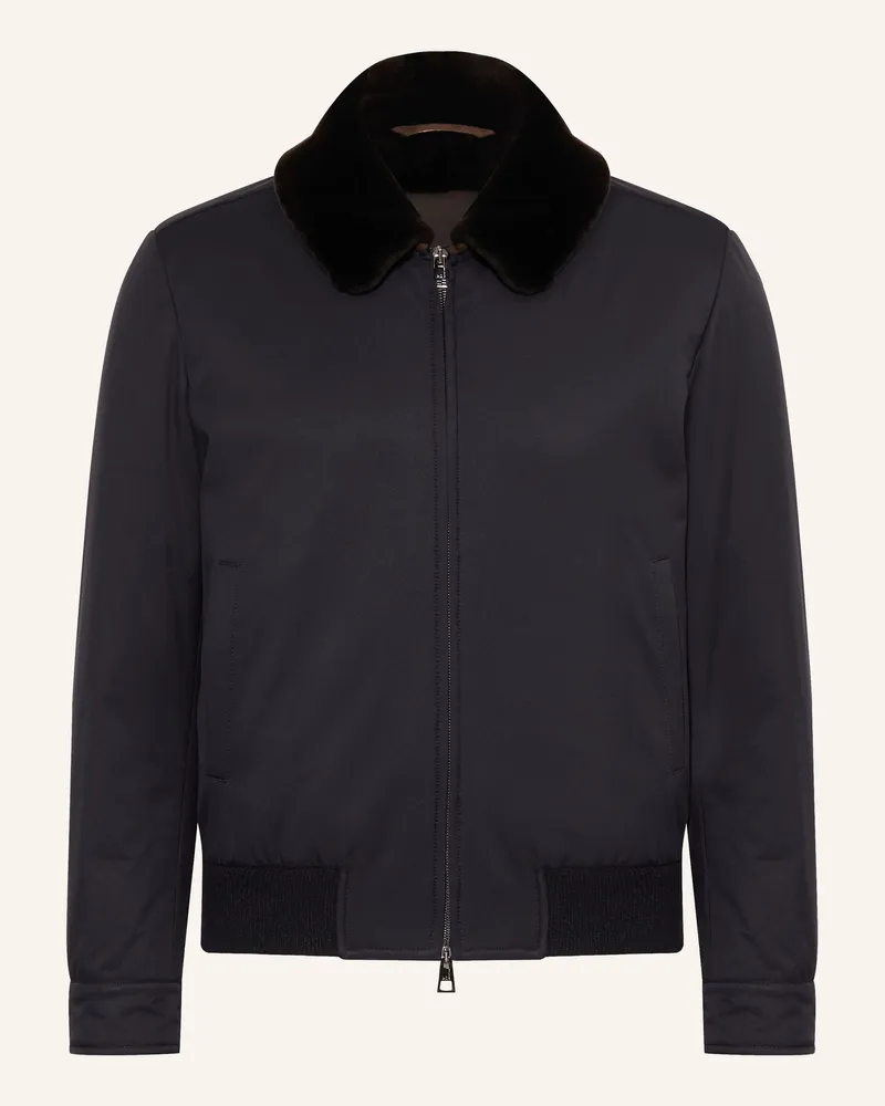 Manzoni 24 Jacke Mit Kunstfell blau Dunkelblau