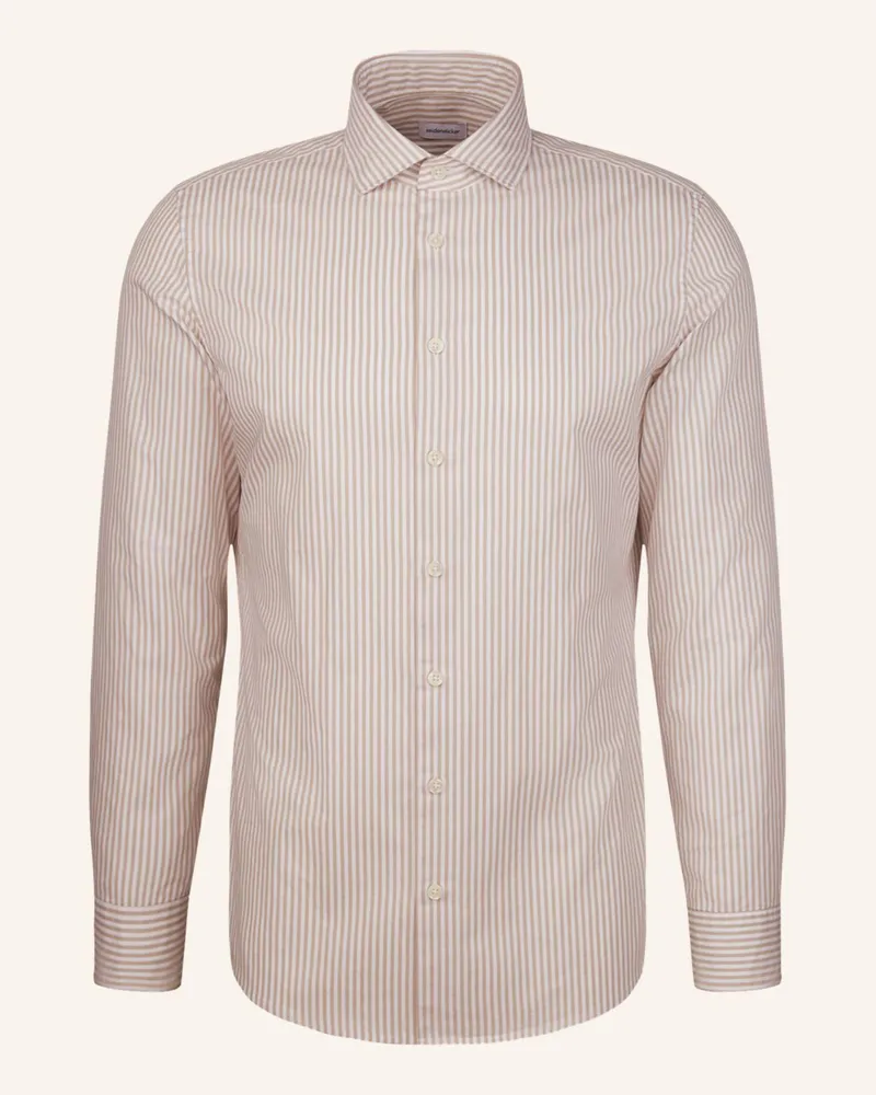 Seidensticker Casual Hemd Slim Fit Beige