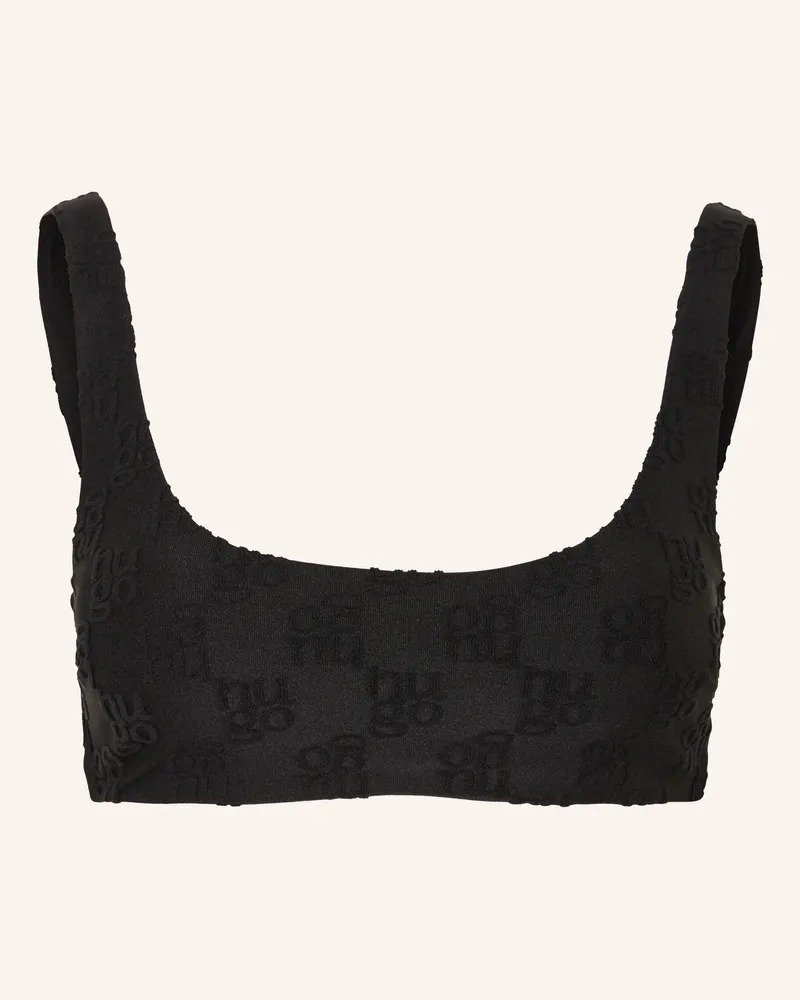 HUGO BOSS Bralette-Bikini-Top Terry schwarz Schwarz
