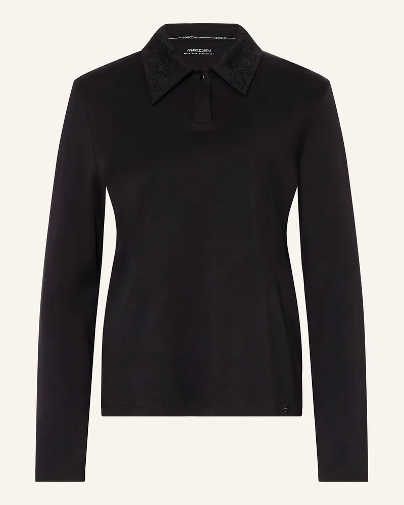 Marc Cain Jersey-Poloshirt schwarz 900