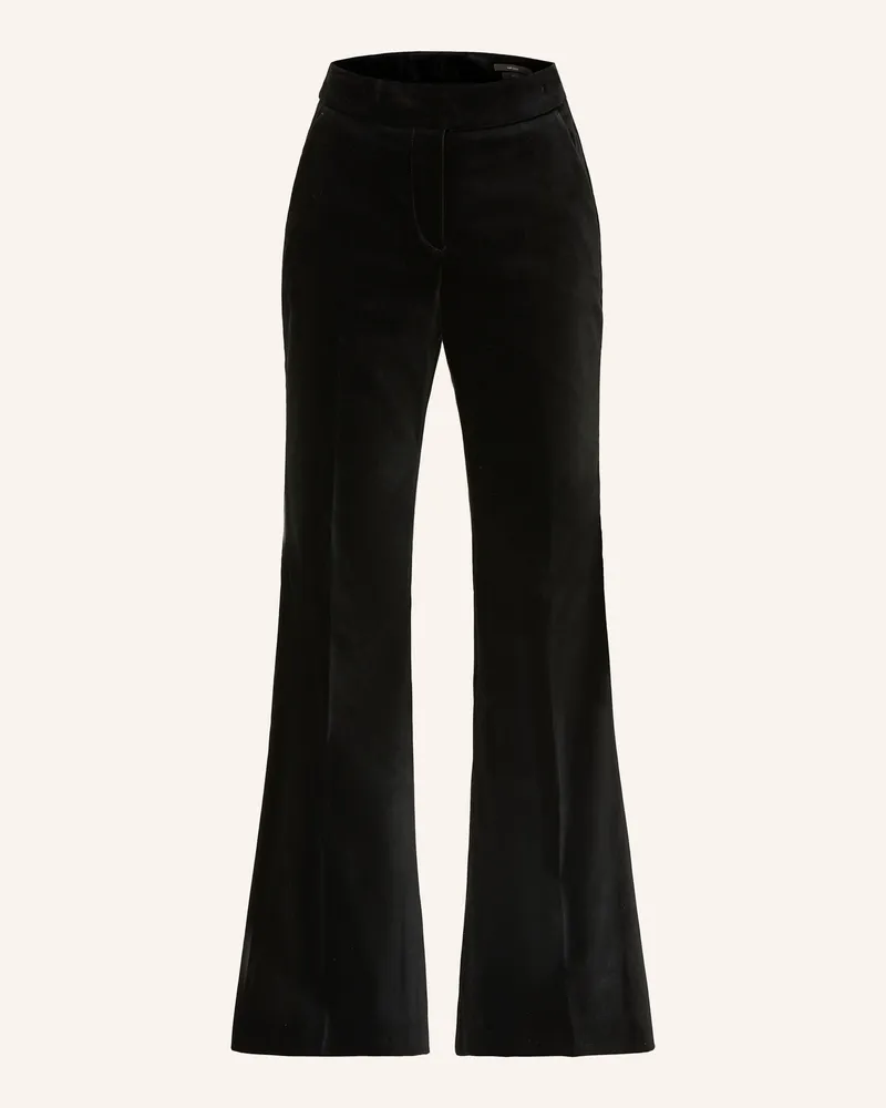 windsor. Marlenehose aus Samt Schwarz
