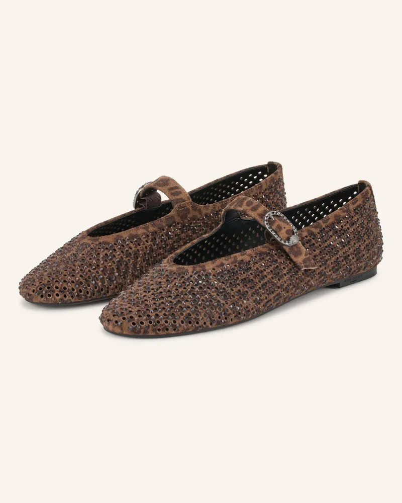 Kurt Geiger Mary-Jane-Ballerinas Mayfair Mit Schmucksteinen braun Braun