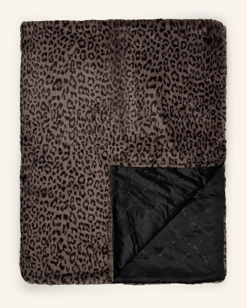 JOOP! Kunstfell-Plaid J!LEONESSE Dunkelgrau