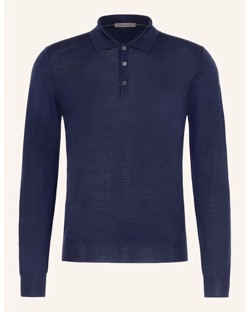 Corneliani Strick-Poloshirt Blau