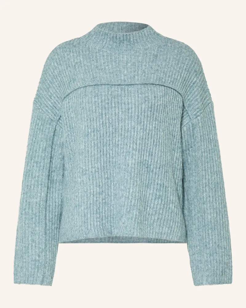 OPUS Pullover Poffa gruen Blaugrau