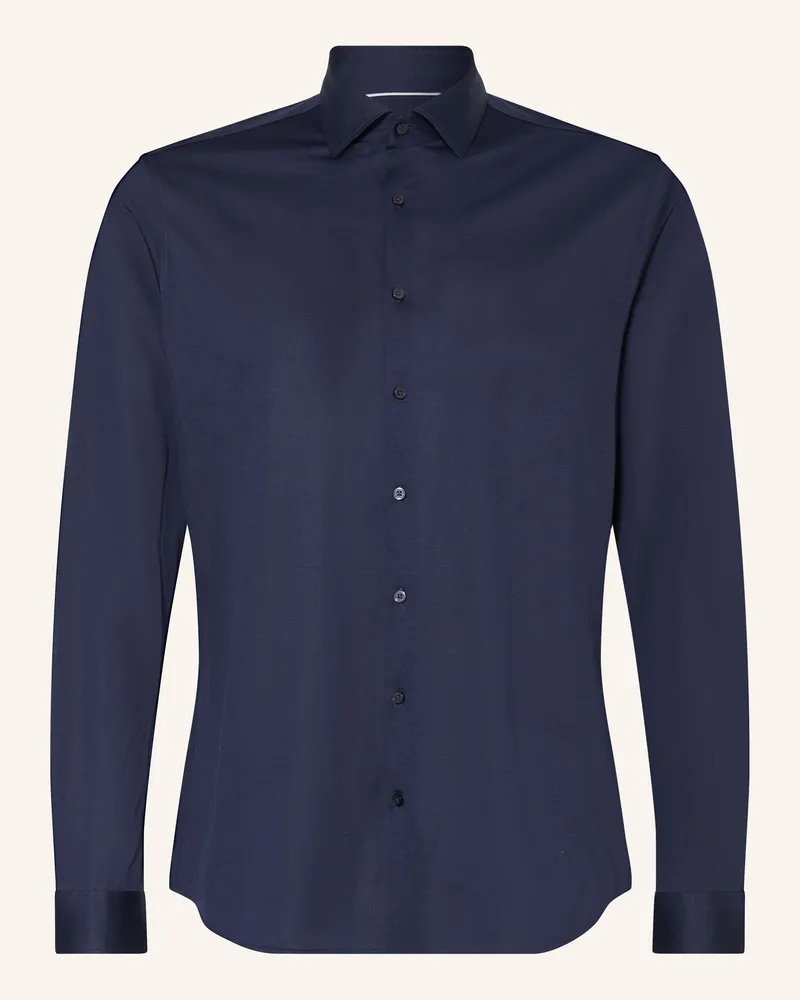 paul Jerseyhemd Shaped Fit blau Dunkelblau