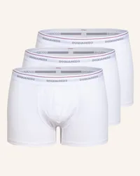 Dsquared2 3er-Pack Boxershorts Weiss