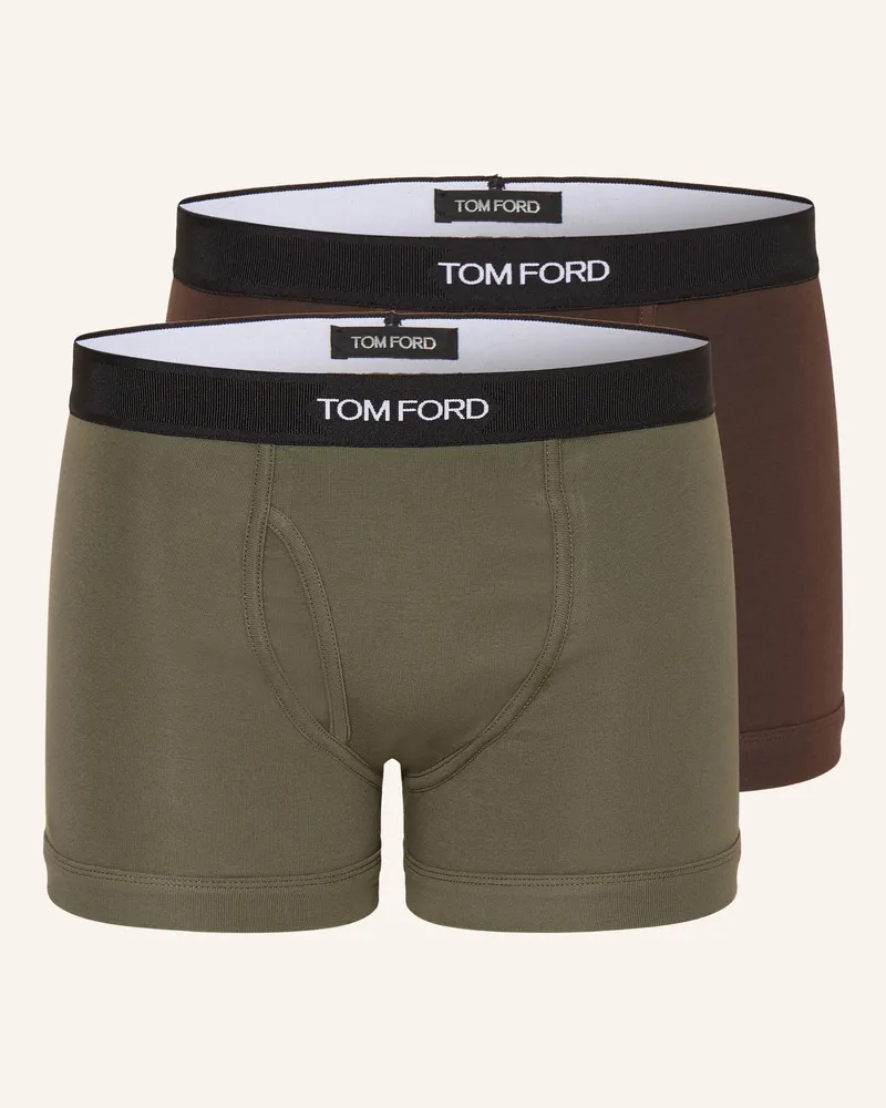 Tom Ford 2er-Pack Boxershorts braun Dunkelbraun