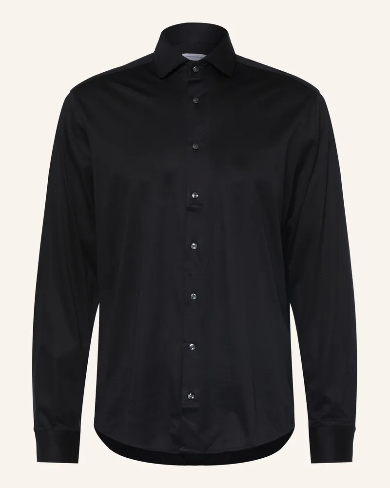 Seidensticker Jerseyhemd Regular Fit schwarz Schwarz