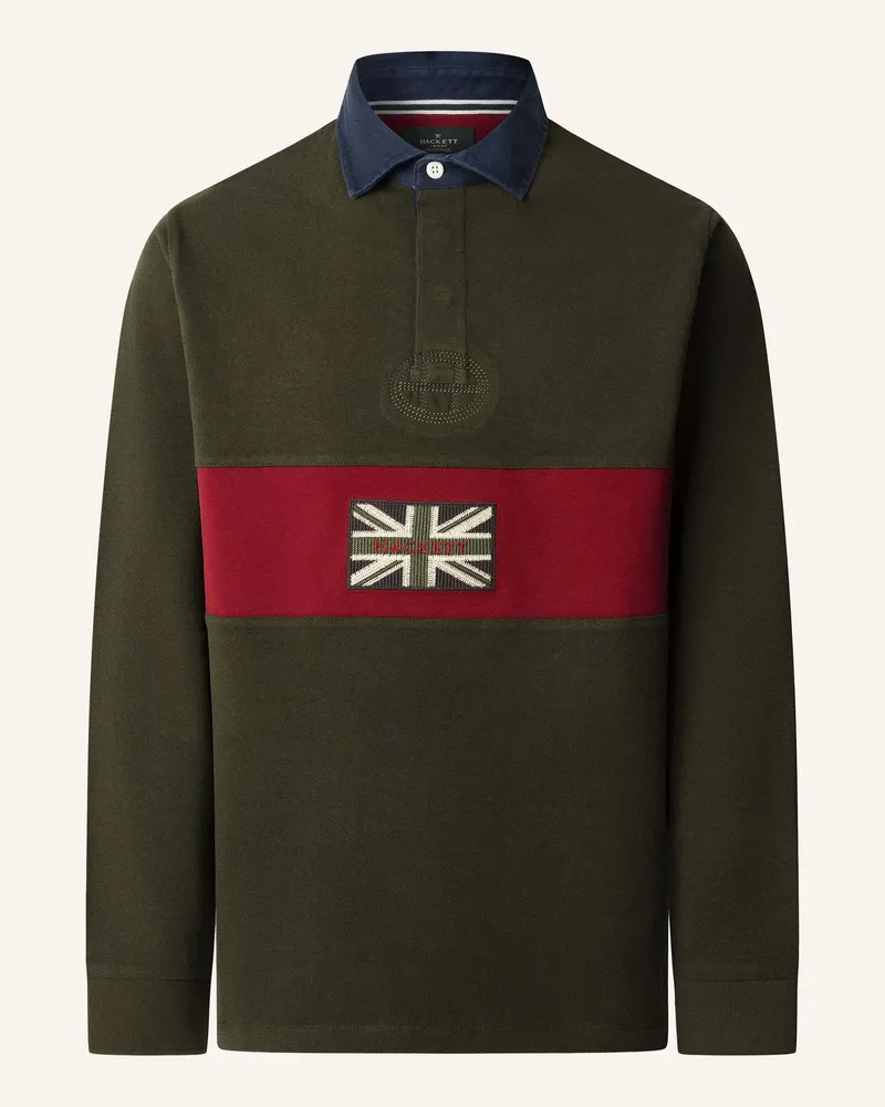 Hackett Poloshirt HERITAGE PEAKS RUGBY Grün