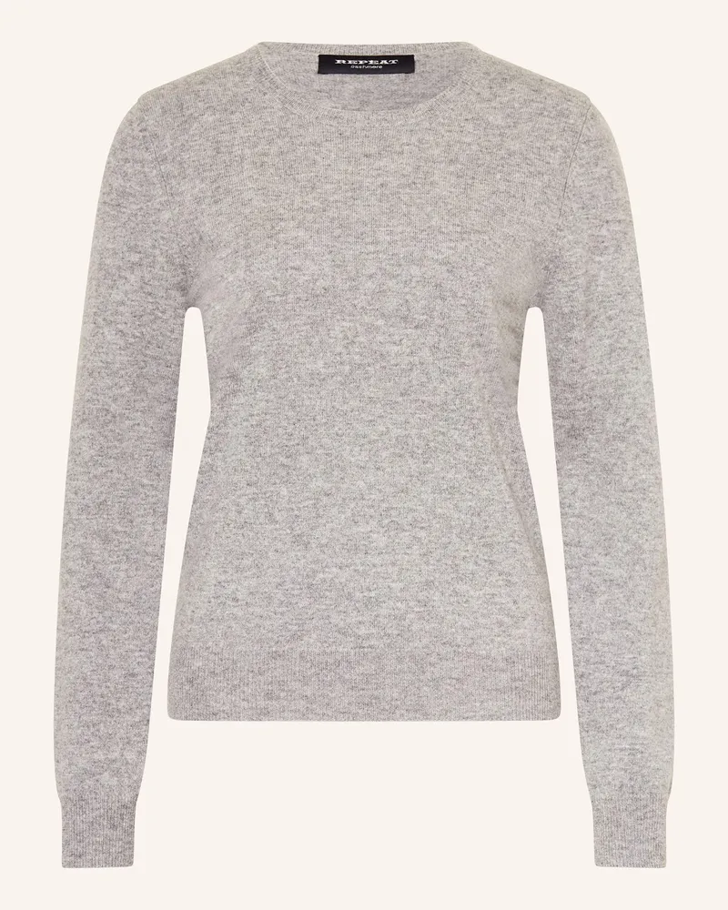 Repeat Cashmere-Pullover grau Hellgrau