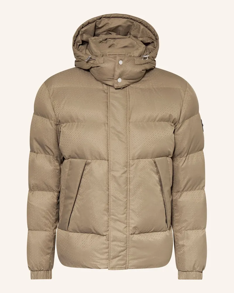 HUGO BOSS Steppjacke CORBINIAN mit abnehmbarer Kapuze Beige