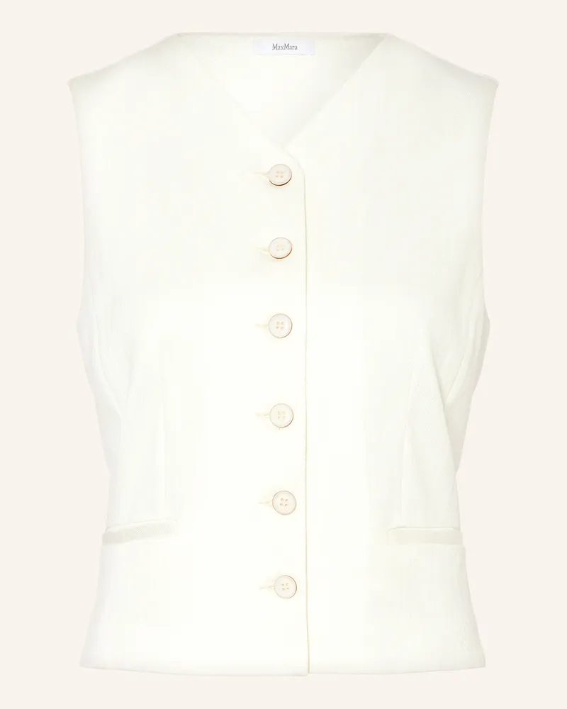 Max Mara Blazerweste Mirella weiss Ecru