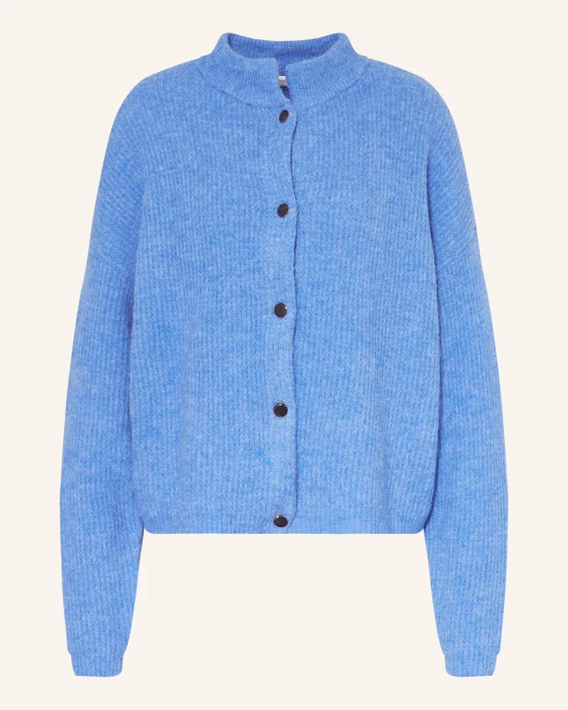 Gestuz Strickjacke ALPHAGZ mit Alpaka Blau
