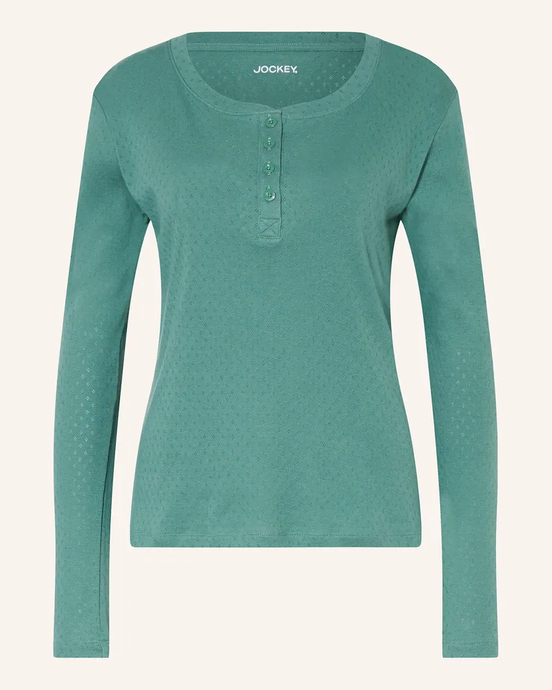 Jockey Schlafshirt HENLEY Dunkelgrün