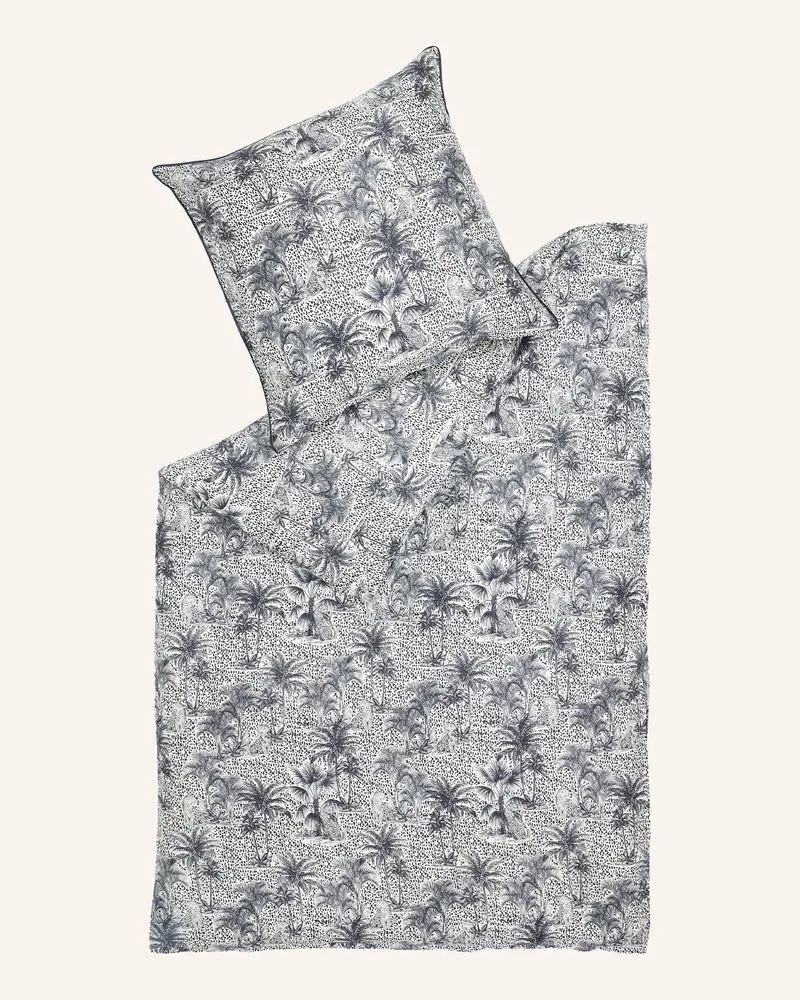 Sportalm Satin Bettwäsche Palms blau Blau