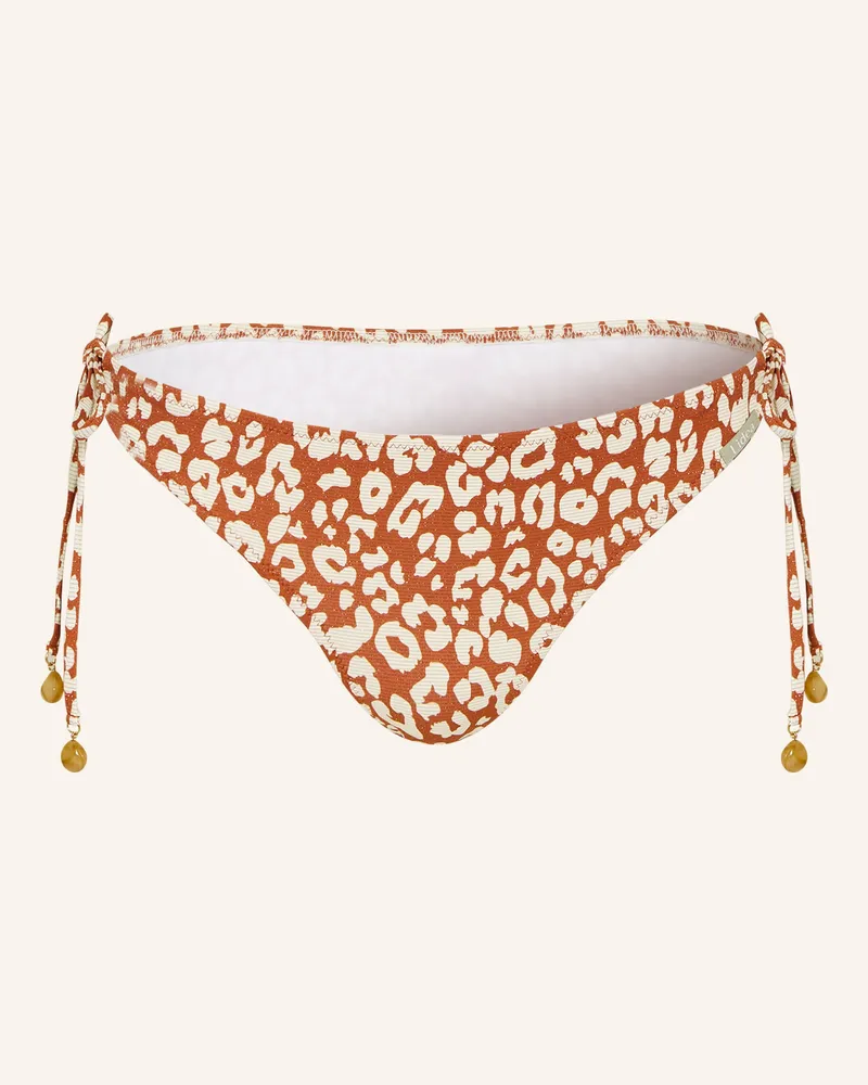 Lidea Triangel-Bikini-Slip Gilded Wild Mit Glitzergarn rot Cognac