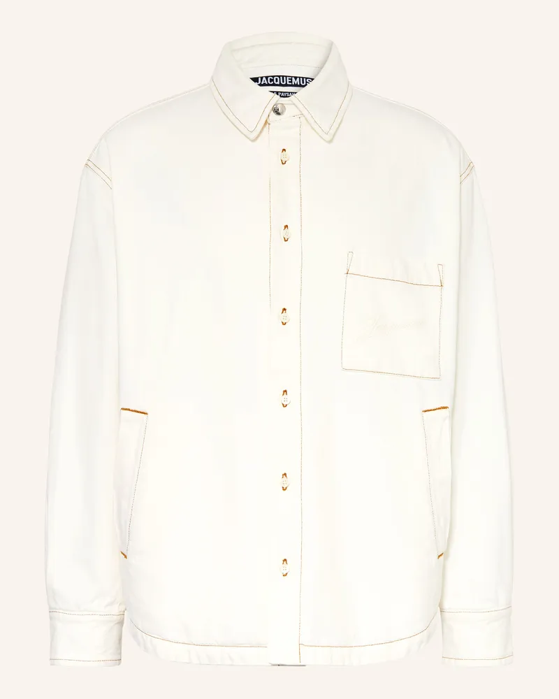 Jacquemus Jeanshemd La Chemise Boulanger Comfort Fit weiss Ecru