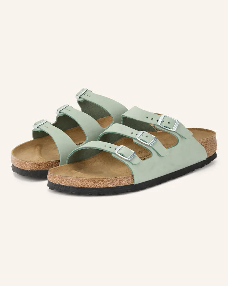 Birkenstock Pantoletten Florida gruen Hellgrün