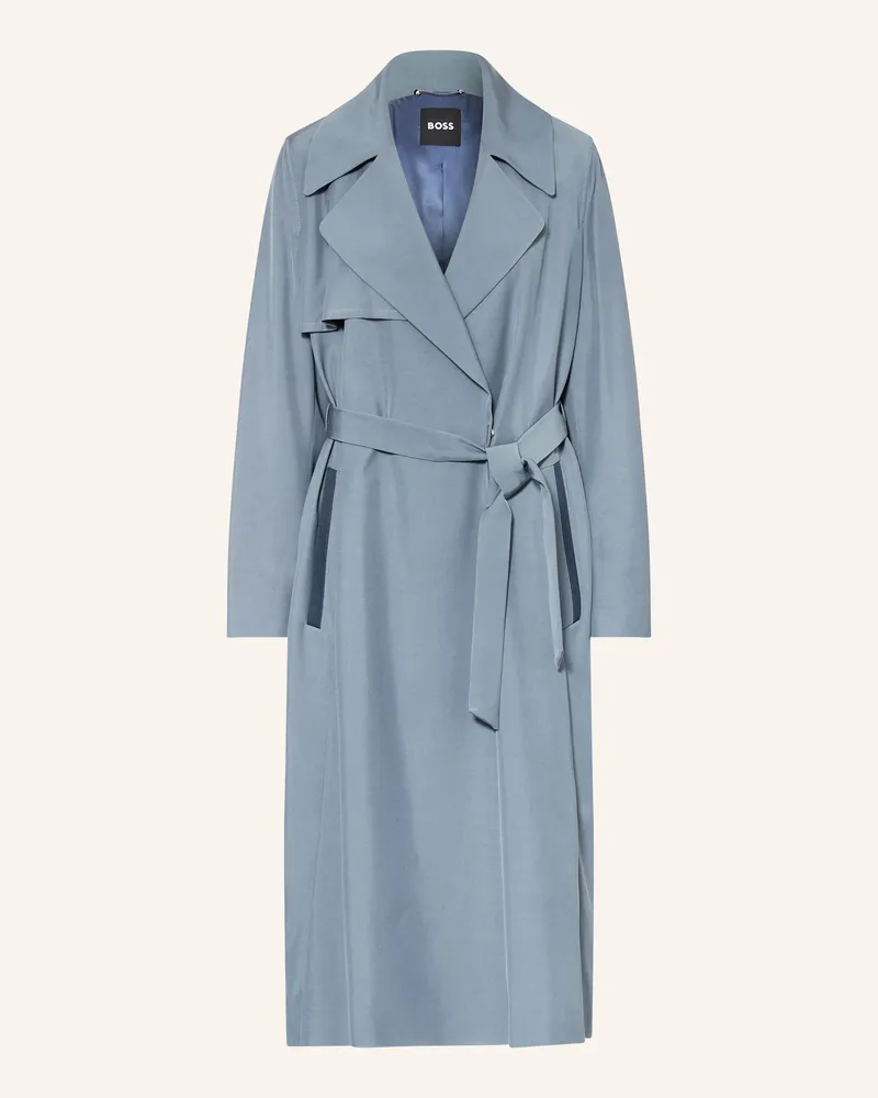HUGO BOSS Trenchcoat Calissya blau Blau