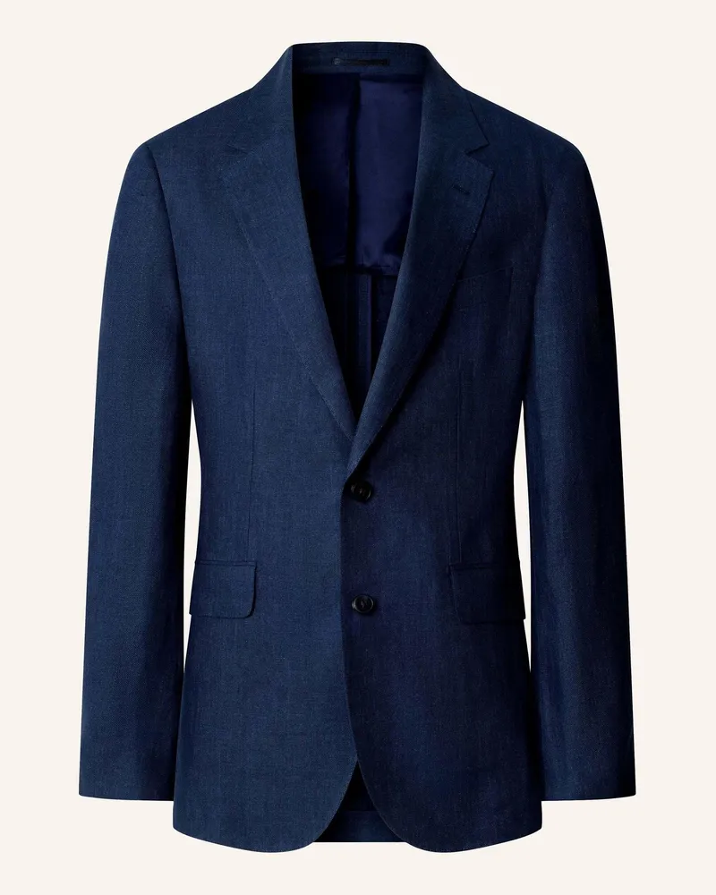 Hackett Sakko Linen Delave Hopsack blau Dunkelblau
