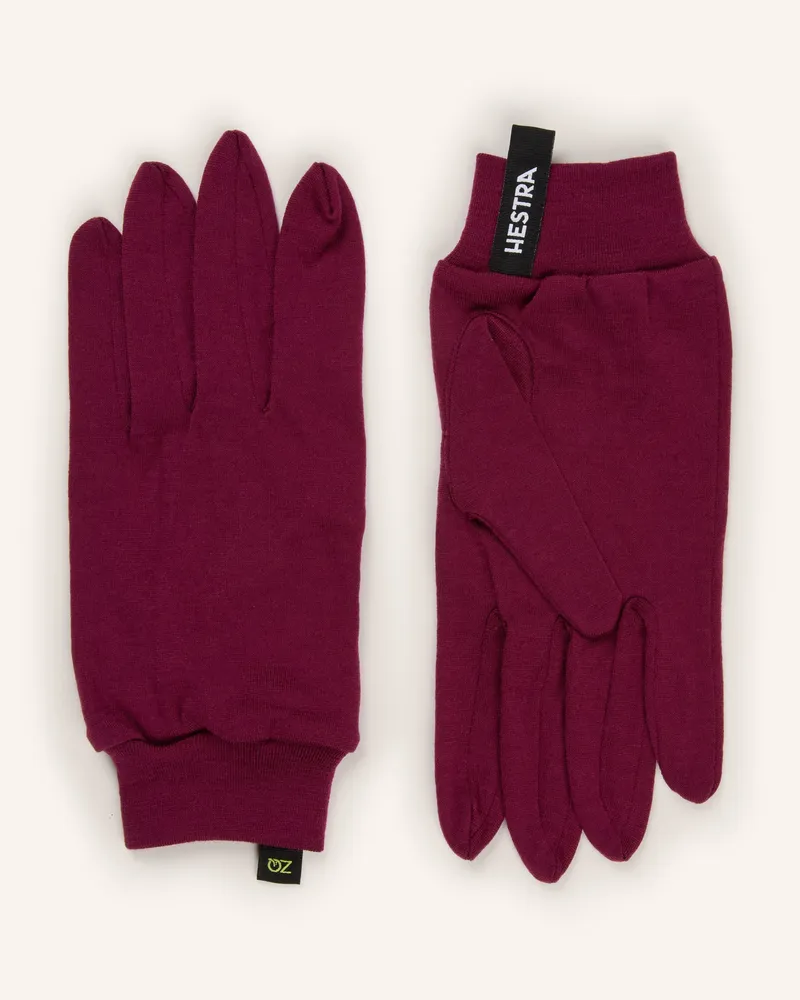 Hestra Handschuhe Aus Merinowolle rot Dunkelrot