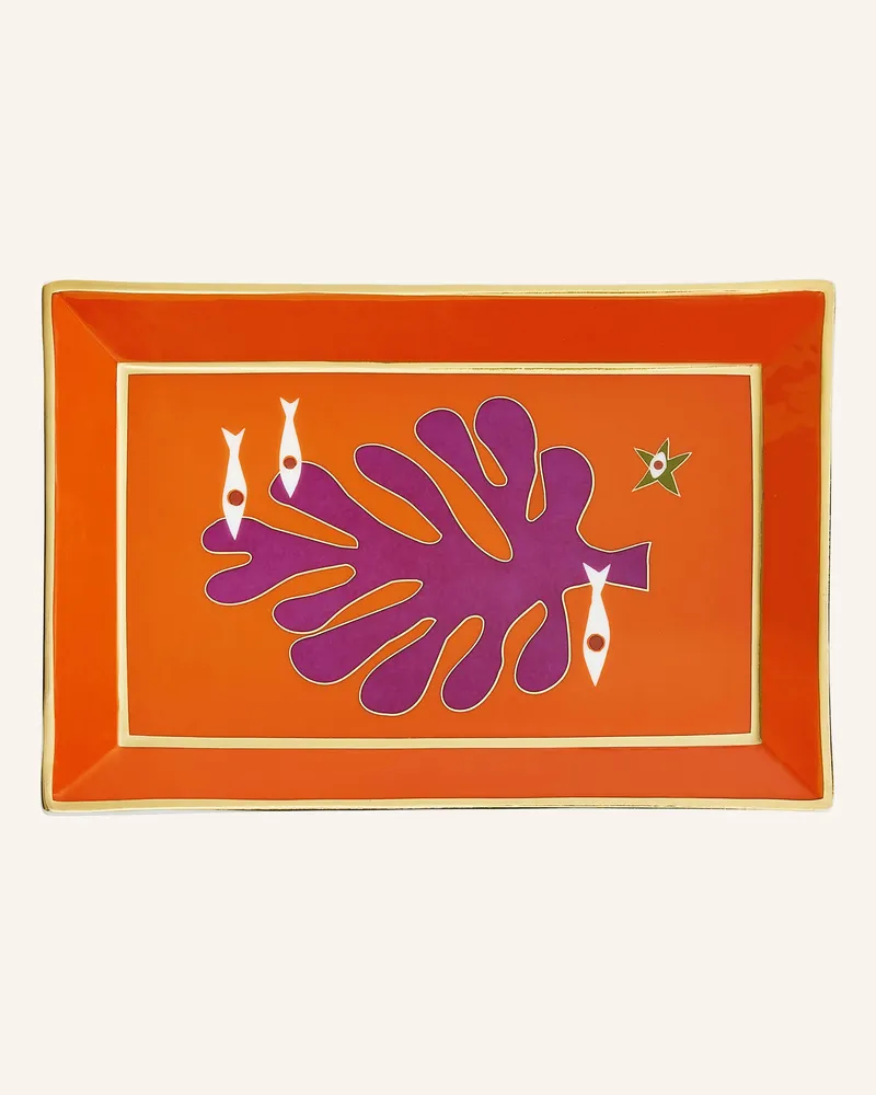 Jonathan Adler Schale Playa Rectangle rot Orange