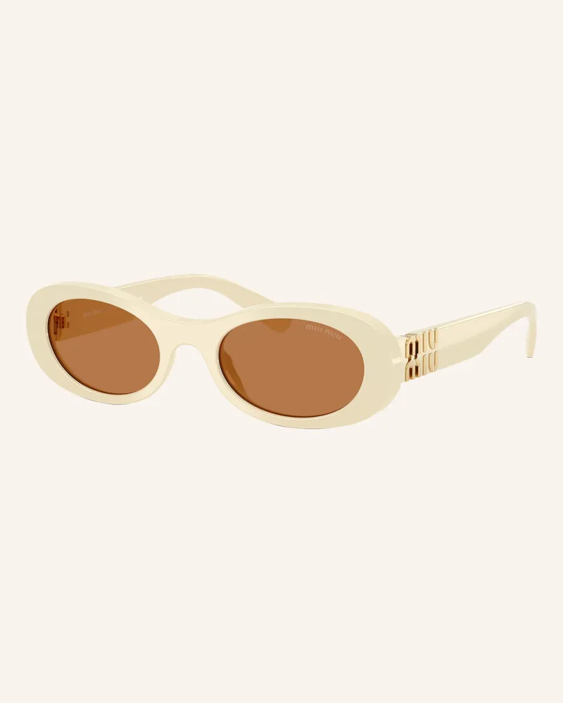 Miu Miu Sonnenbrille Mu 06zs beige Hellgelb