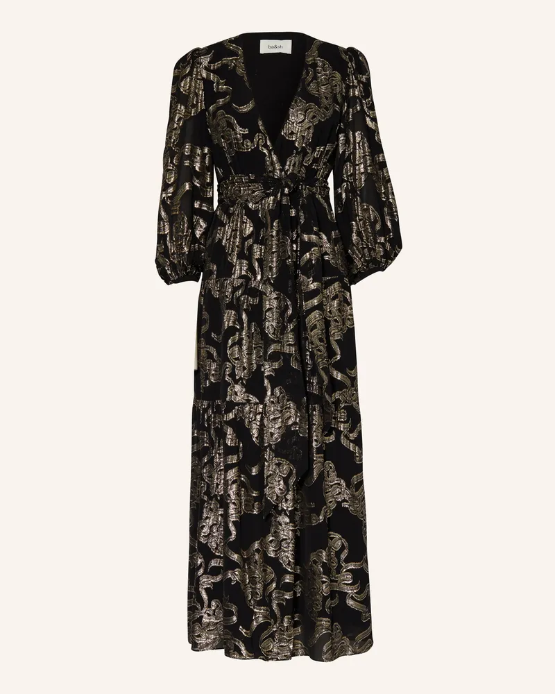 ba&sh Wickelkleid BADDIE mit Glitzergarn Schwarz