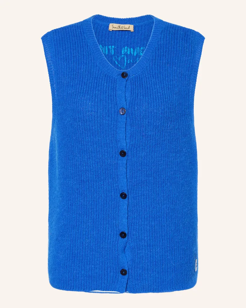 Smith & Soul Strickweste blau Blau