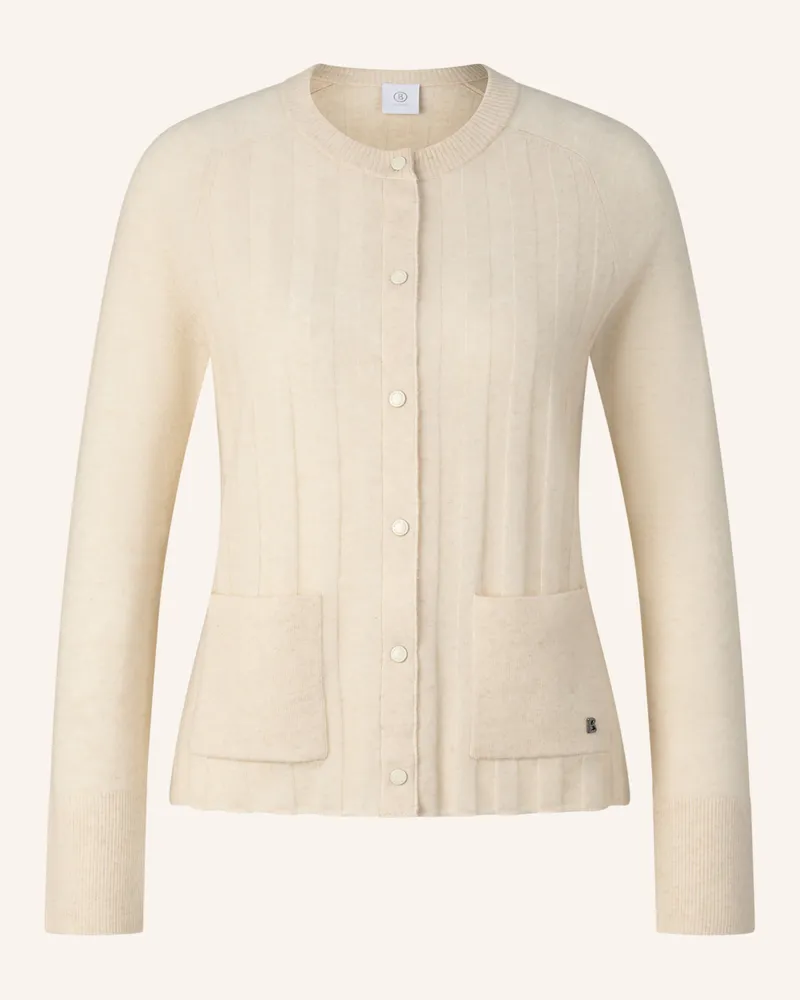 Bogner Strickjacke Tanja Mit Cashmere weiss Creme